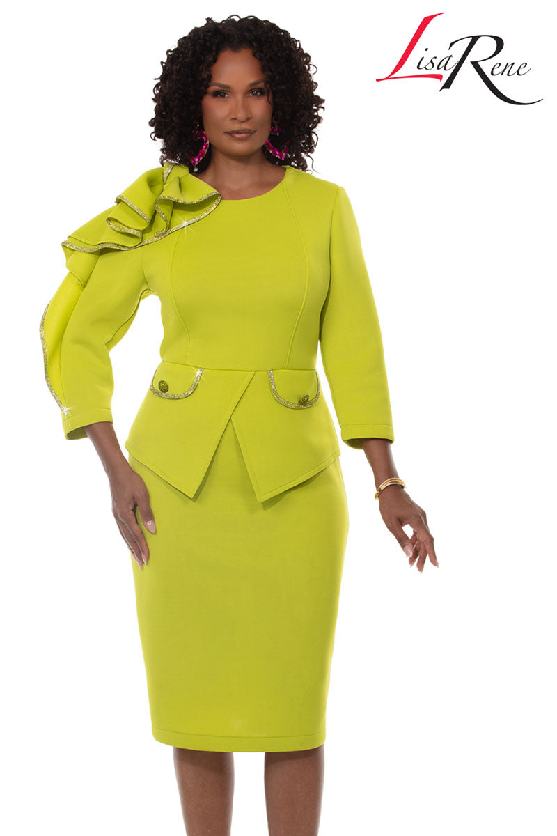 Shop Lisa Rene Church Dress 3372-Lime
