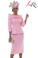 Lisa Rene Church Suit By Donna Vinci 3373-Pink
