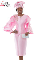 Lisa Rene Church Suit By Donna Vinci 3385-Pink