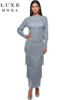 Luxe Moda By Donna Vinci 562-Silver Blue