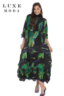 Luxe Moda By Donna Vinci 567-Green/Multi