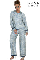 Luxe Moda By Donna Vinci 505-Navy