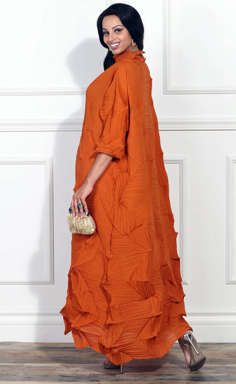 Luxe Moda Dress LM426-B. Orange