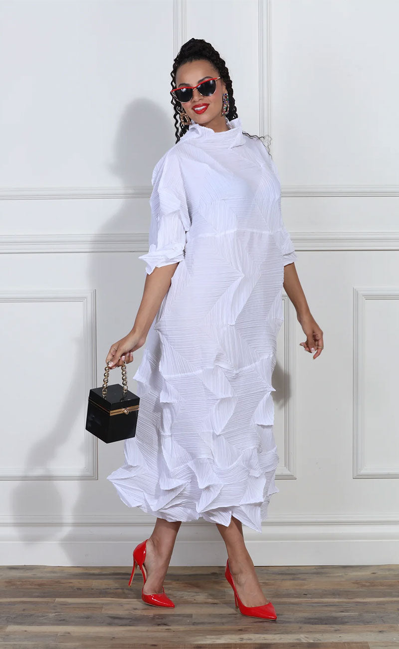 Luxe Moda Dress LM426-White