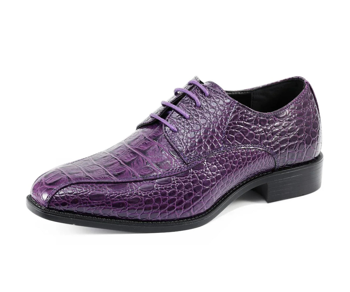 strapless open back dress TucciPolo Purple Crocodile Embossed Calfskin Tassel Loafer — Handmade Luxury Shoes for Men Medium (D) / 8.5 main image 1