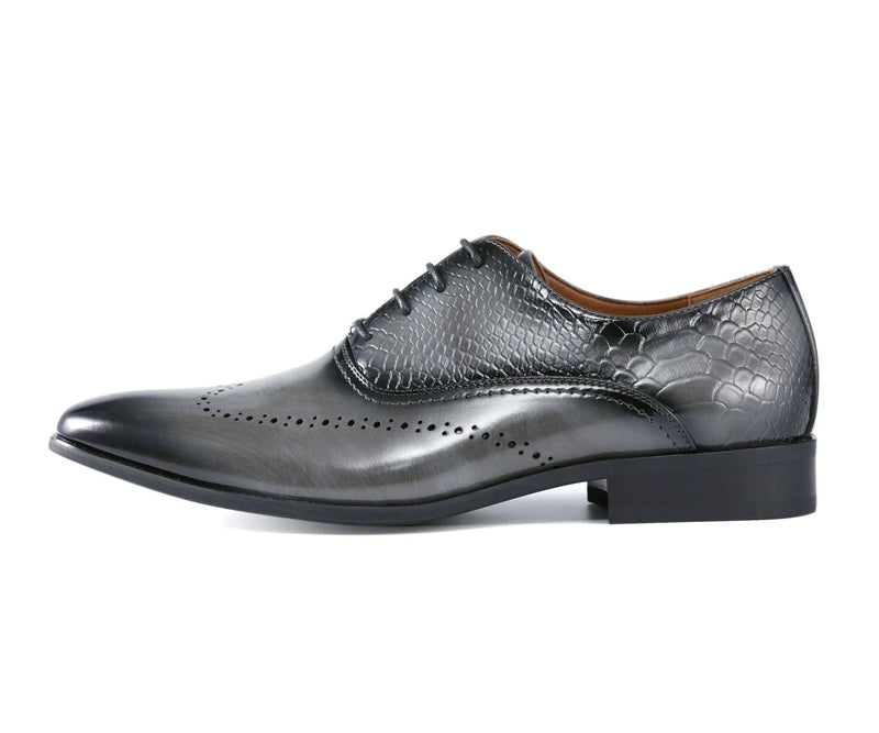 Men's Dress Shoe Burke Grey - Church Suits For Less