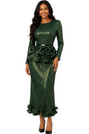 For Her By Tally Taylor Pleated Skirt Set 83456 – Green