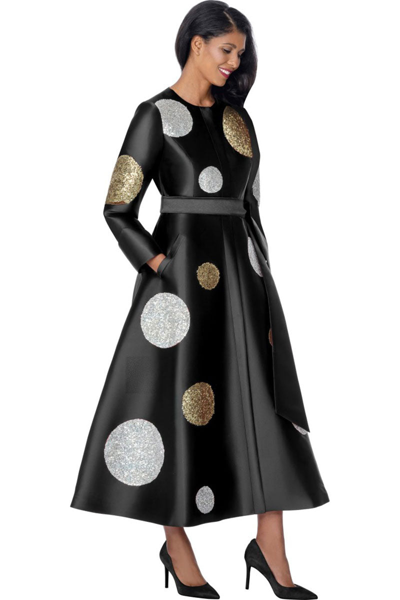 Church Dress by Nubiano 101041-Black