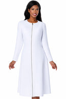 Church Dress by Nubiano 101151-White
