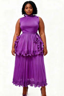 For Her Women Dress 83007-Purple