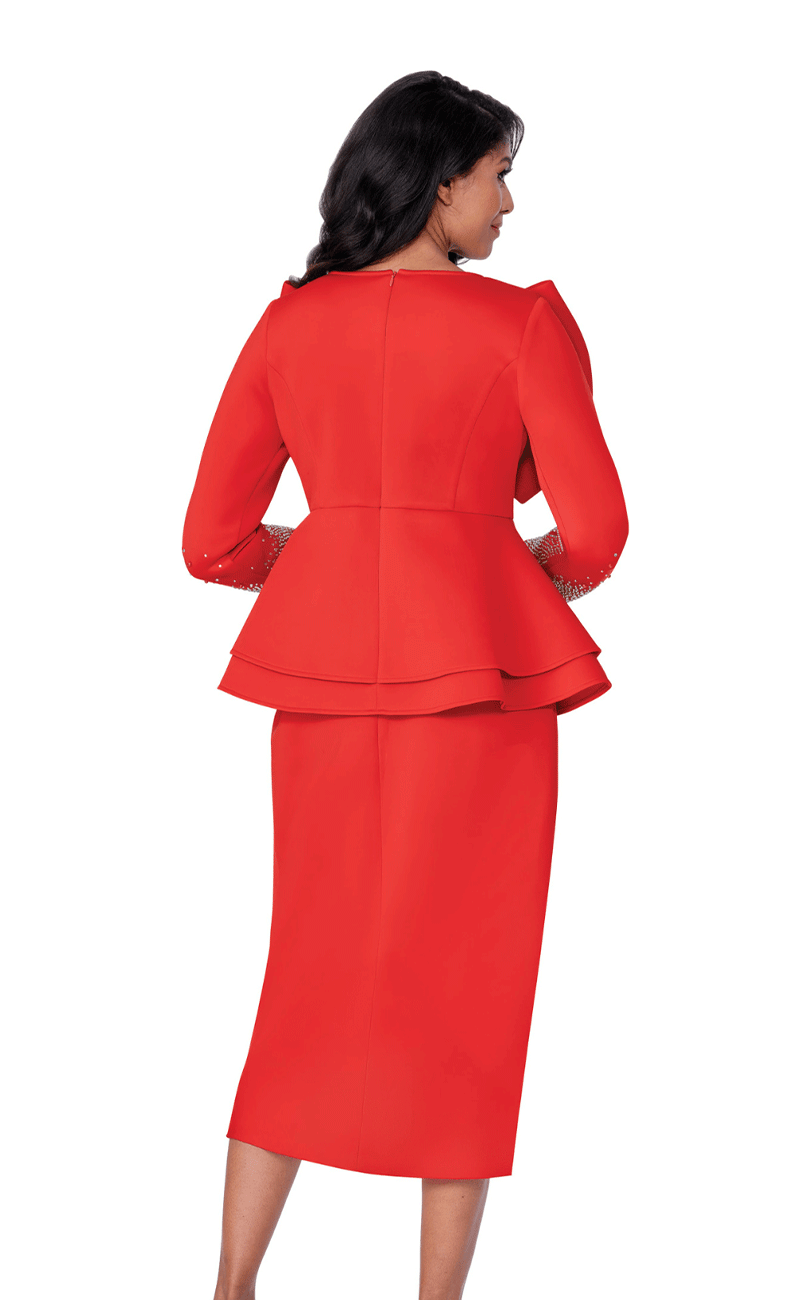 Red Church Suit For Women 600732