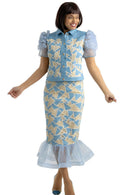 Sharz B. London Church Suit SBL8062-Light Blue