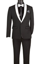 Slim Fit Vinci Men Suit TSS-2-Black