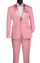 Slim Fit Vinci Men Suit TSS-2-Dusty Rose