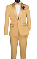 Slim Fit Vinci Men Suit TSS-2-Gold