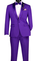 Slim Fit Vinci Men Suit TSS-2-Purple