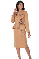 Stellar Looks Church Dress 600461-Mocha