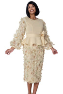 Elegant Women Church Suit 600972C-Champagne