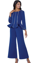 Stellar Looks Pant Suit 600472-Royal - Church Suits For Less