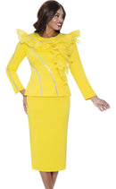 Stellar Looks Church Suit 600542-Yellow - Church Suits For Less