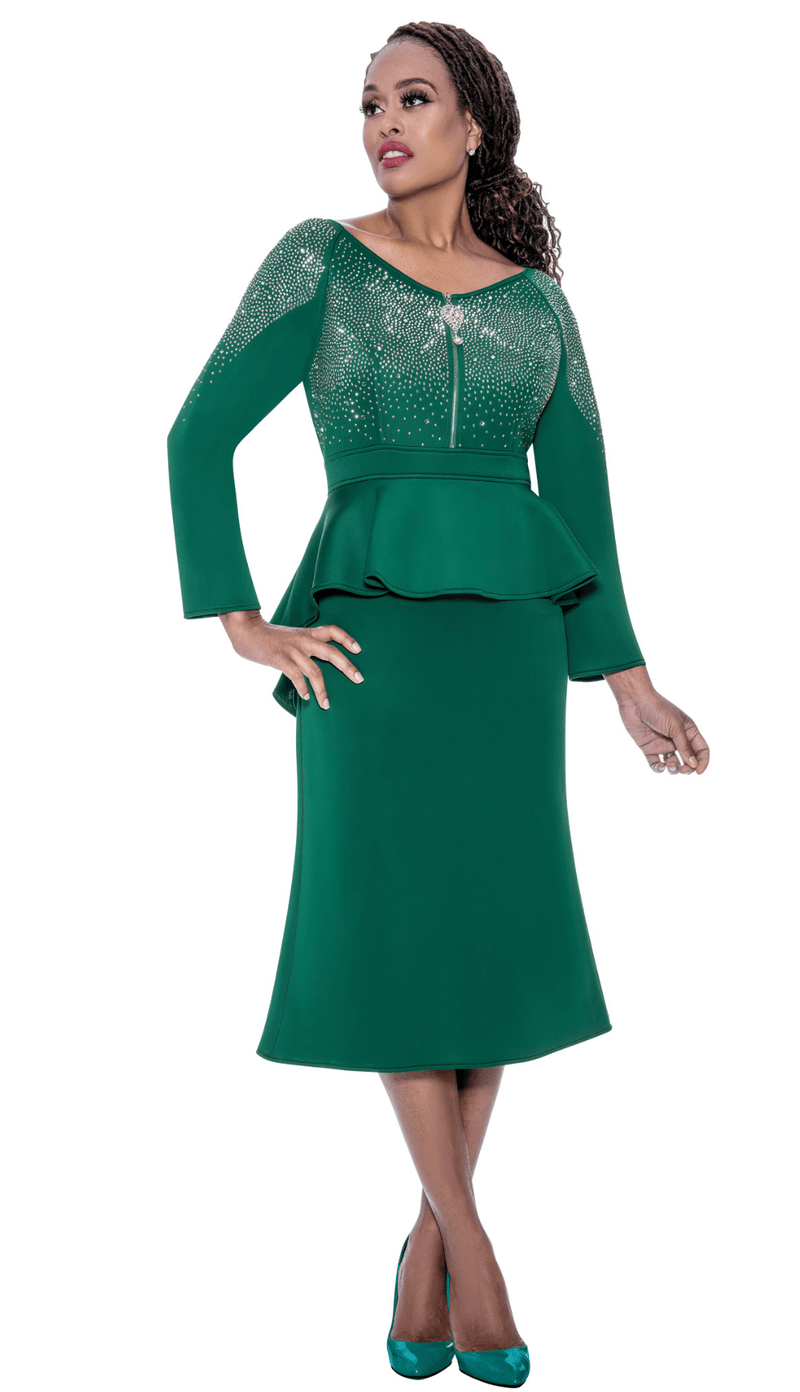 Stellar Looks Skirt Suit 1961-Emerald