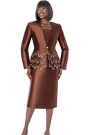 Susanna Women Church Suit 3008-Brown