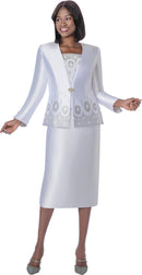 Susanna Church Suit 3042-White - Church Suits For Less