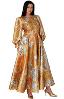 Tally Taylor Church Dress 4848-Yellow/Multi
