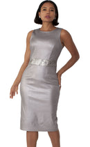 Tally Taylor Church Dress 4859-Grey/Silver