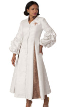 Tally Taylor Church Robe 4850-White/Gold