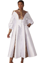 Tally Taylor Church Robe 4851C-White/Gold - Church Suits For Less