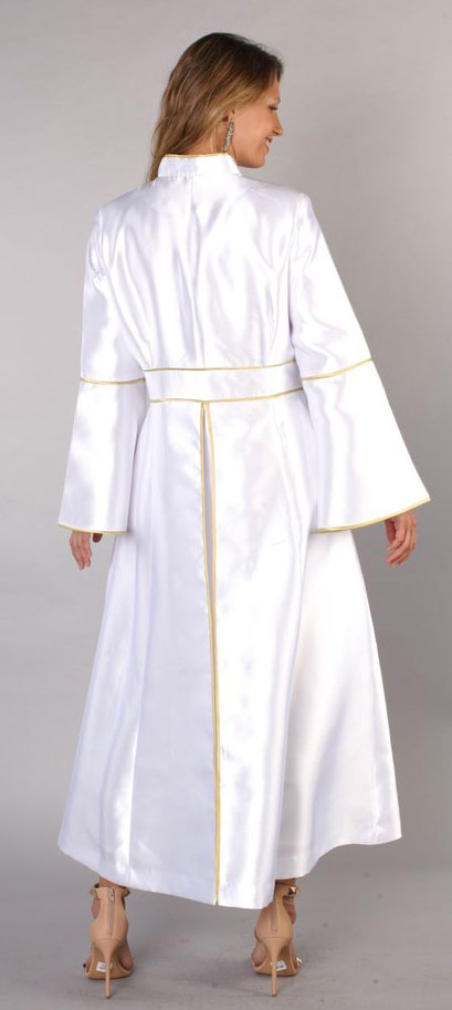 Tally Taylor Church Robe 4731C-White/Gold Tally Taylor Church Robe 4731C-White/Gold