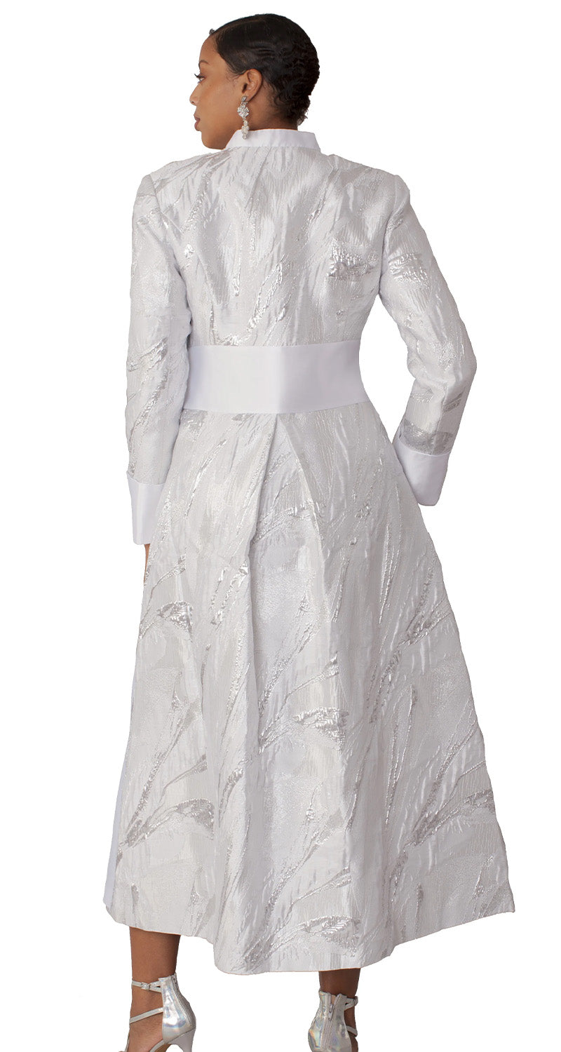 Tally Taylor Church Robe 4821C-White/Silver