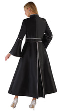 Tally Taylor Church Robe 4731C-Black/Silver - Church Suits For Less