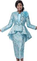 Terramina Church Suit 7273C-Aqua - Church Suits For Less