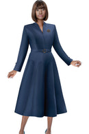 Terramina Church Dress 7045-Navy
