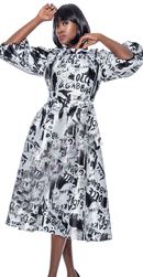 Terramina Church Dress 7080C-Black/White