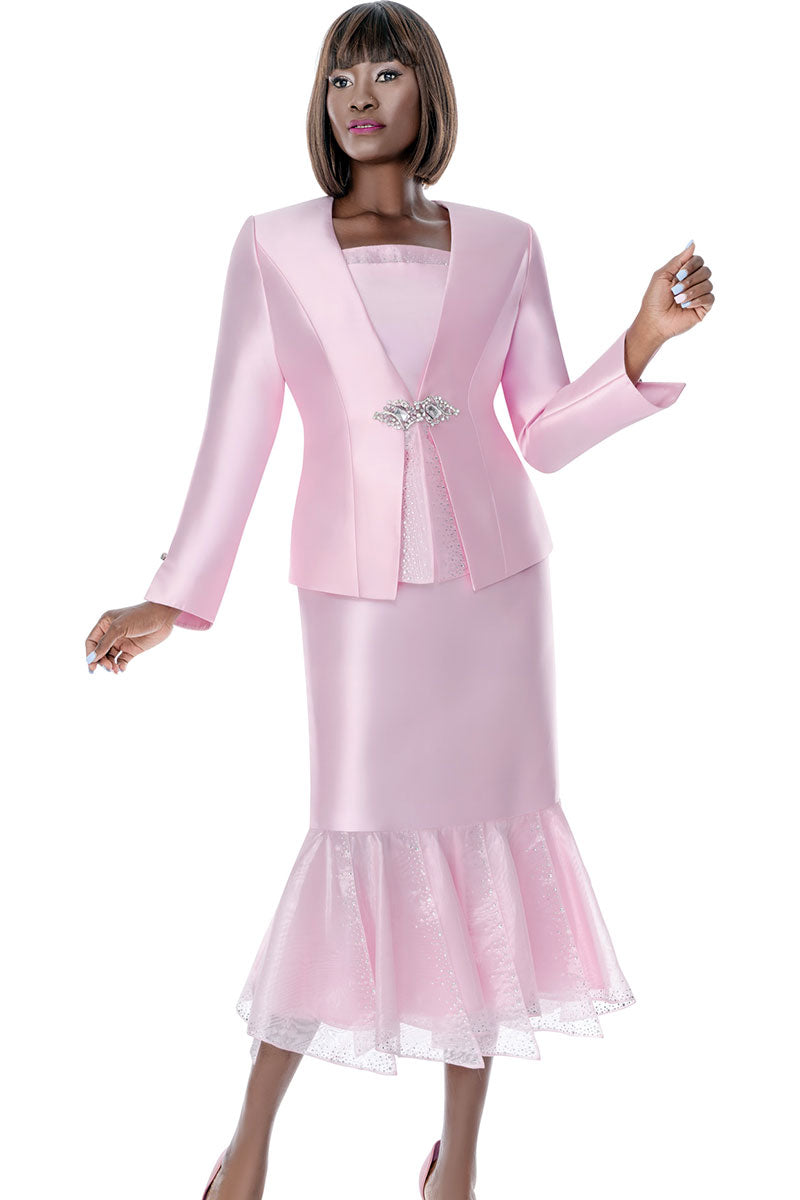 terramina - women's church suits and evening dresses Terramina 7990-BRN Church Suit Brown / 16