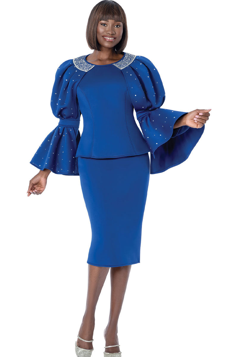 Terramina Women Church Suit 7348-Royal Blue