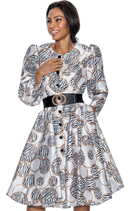 Terramina Church Dress 7050C-Print - Church Suits For Less