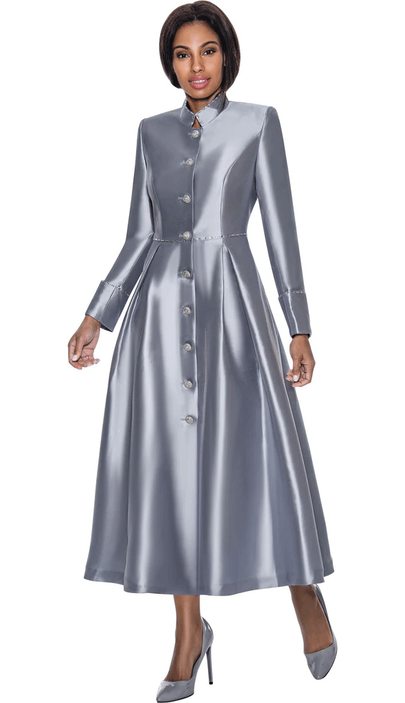 Terramina Church Robe 7058C-Silver - Church Suits For Less