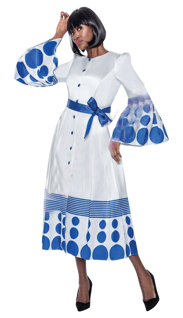 Terramina Church Dress 7062C-Royal - Church Suits For Less