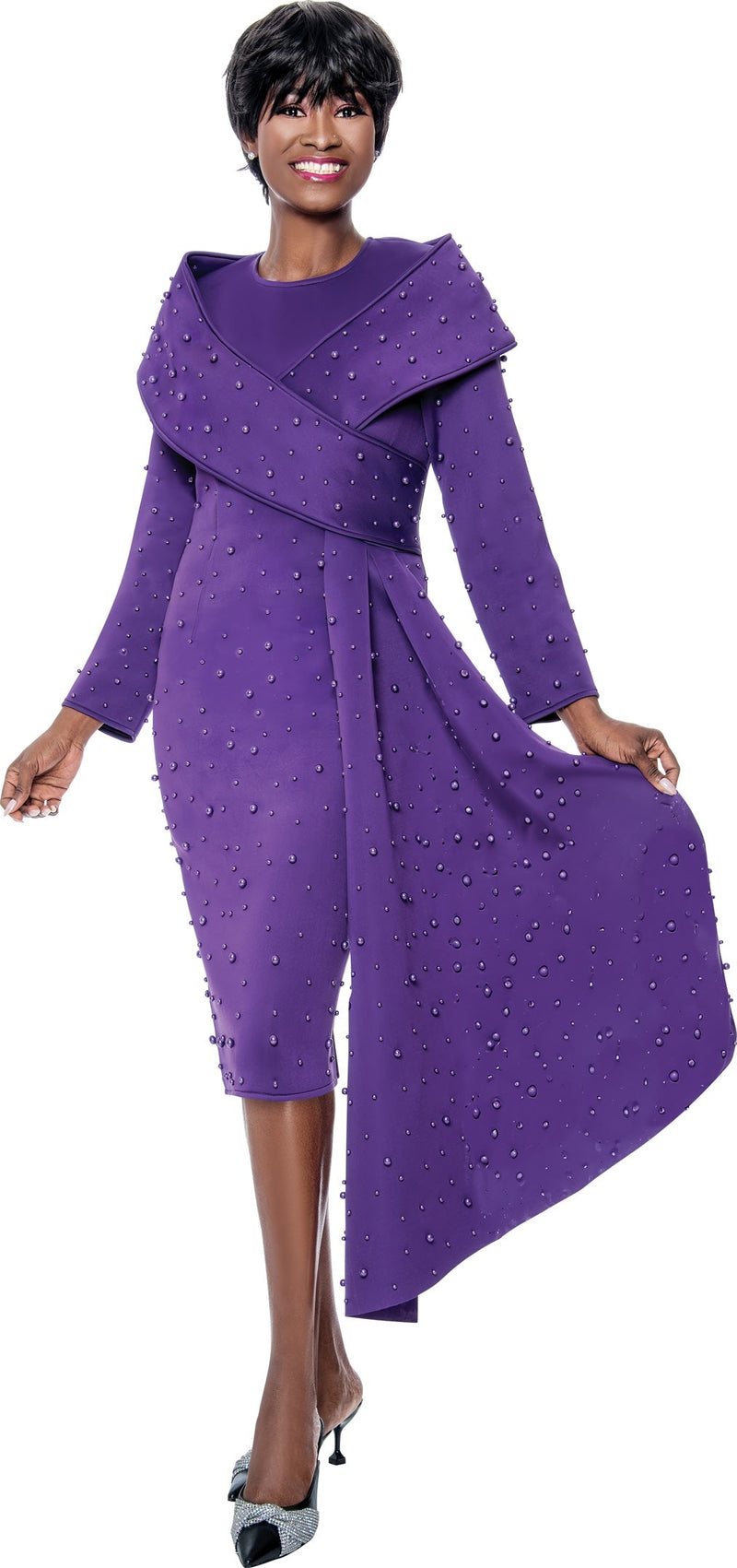 Terramina Church Dress 7111-Purple