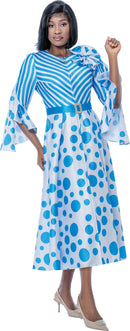 Terramina Church Dress 7283-Turquoise
