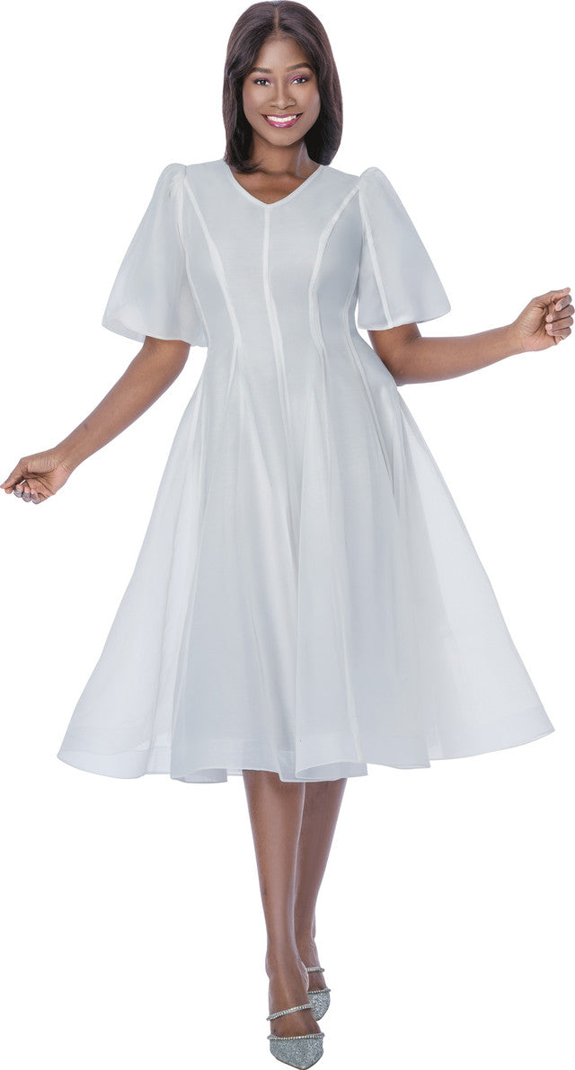 Terramina Church Dress 7296-White - Church Suits For Less