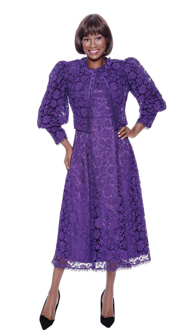 Terramina Church Dress 7051-Purple Terramina Church Dress 7051-Purple