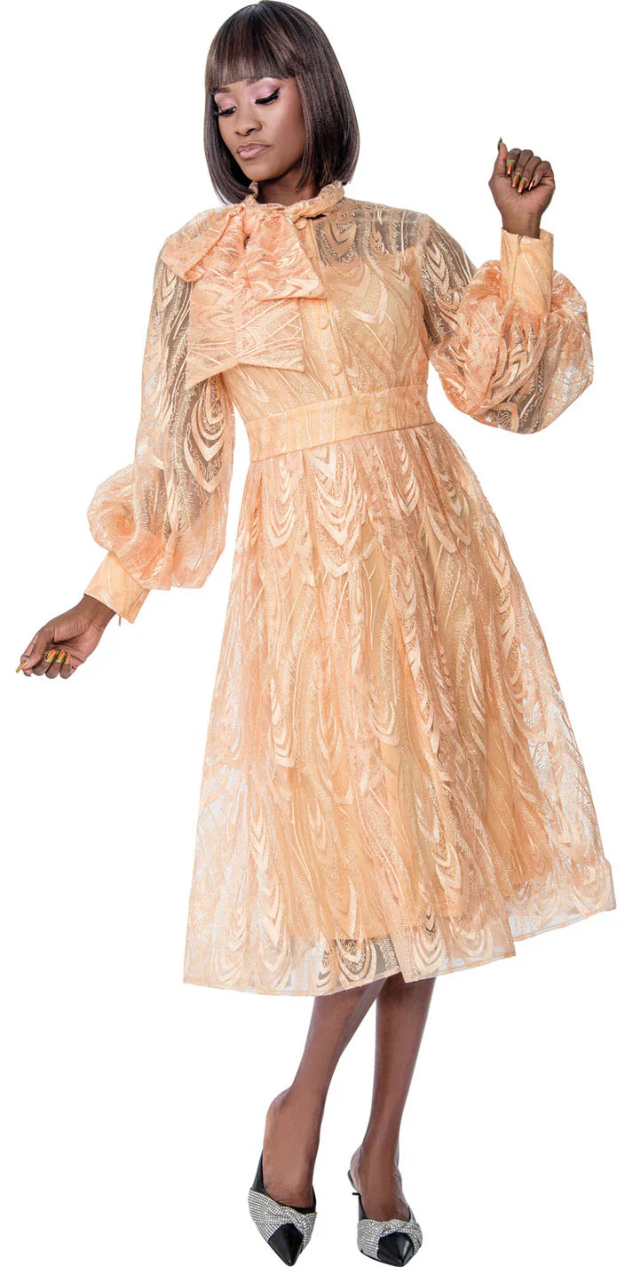 Terramina Church Dress 7155-Peach