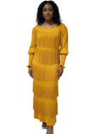 For Her Women Dress 83000-Yellow