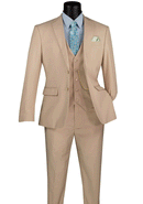 Slim Fit Men Suit  SV2900-Stone