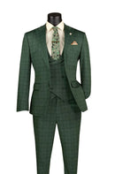 Slim Fit Men Suit SV2W-8-Green